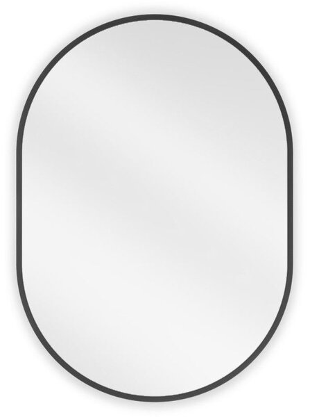 Mexen Loft oválné koupelnové zrcadlo 70 x 50 cm, černý rám - 9851-070-050-000-70