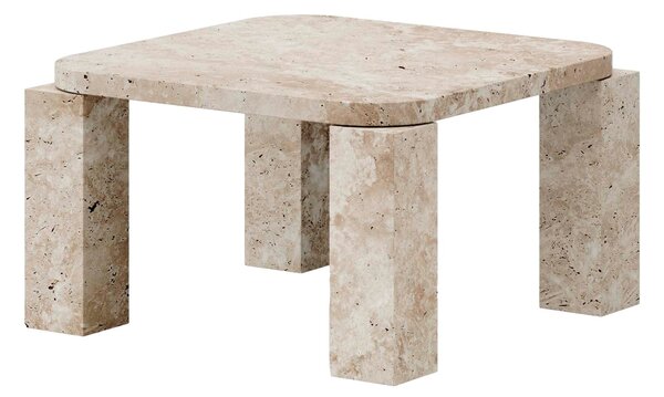 NEW WORKS Konferenční stolek Atlas, 60x60, Unfilled Travertine