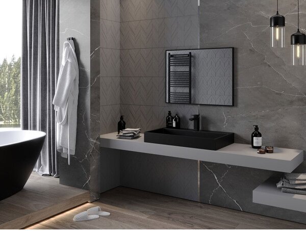 Mexen Loft koupelnové zrcadlo obdélníkové 80 x 60 cm, černý rám - 9852-080-060-000-70
