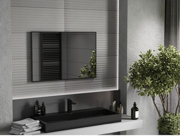 Mexen Loft zrcadlo koupelnové obdélníkové 90 x 60 cm, černý rám - 9852-090-060-000-70