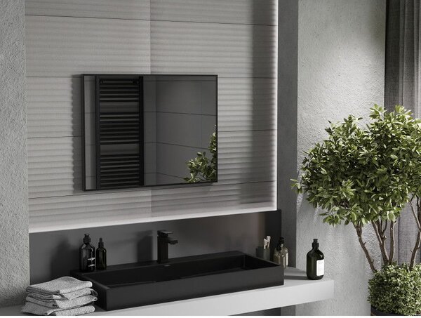 Mexen Loft koupelnové zrcadlo obdélníkové 80 x 60 cm, černý rám - 9852-080-060-000-70