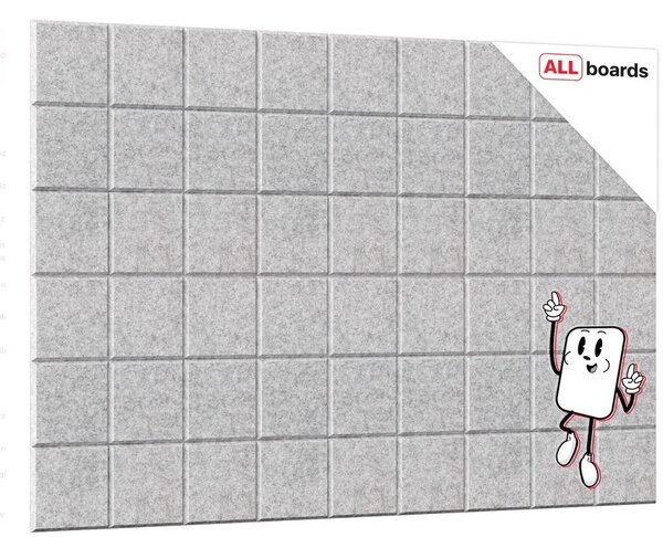 Filcové nástěnné panely 30×30 cm šedé – 6 ks, KPL6_FELT30x30GREY
