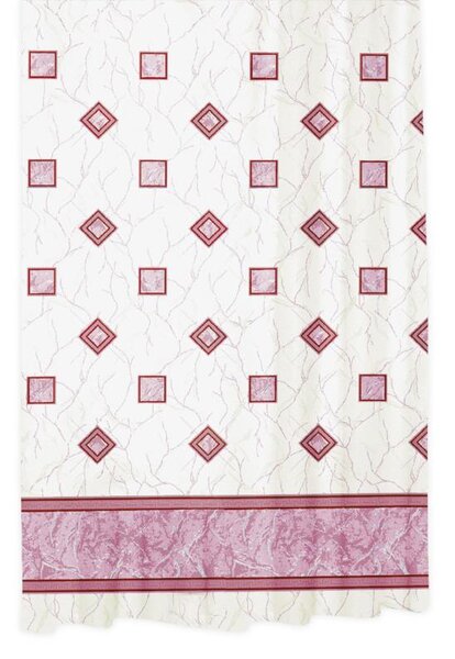 BELLATEX Koupelnové závěsy Čtverec růžová 180x200 cm