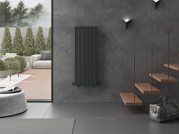 Mexen Boston dekorativní radiátor 1200 x 452 mm, 611 W, antracit - W213-1200-452-00-66