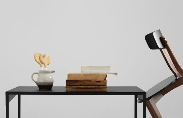 Nordic Design Černý kovový konferenční stolek Narvik 100x60 cm