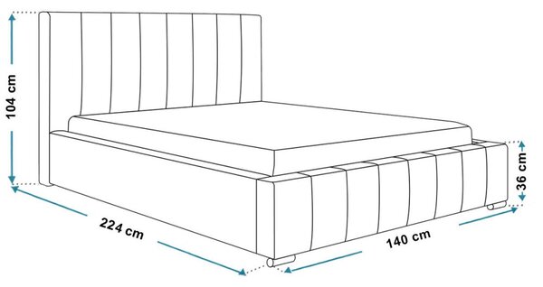 Čalouněná postel BED 10 120x200 béžová taupe