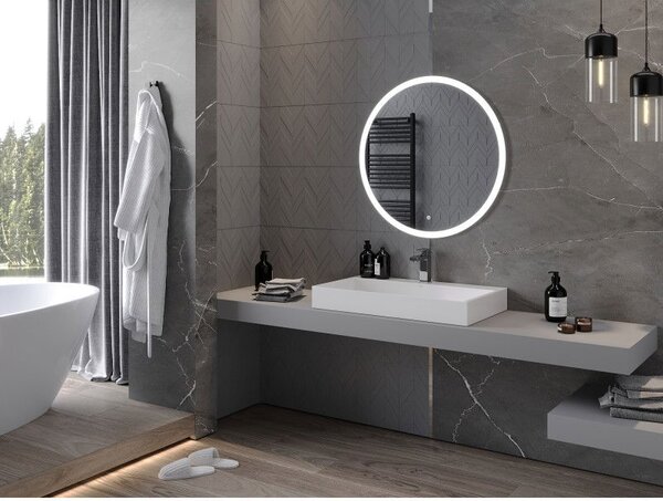 Mexen Oro zrcadlo koupelnové podsvícené, kulaté 80 cm, LED 6000K, proti mlze - 9824-080-080-611-00
