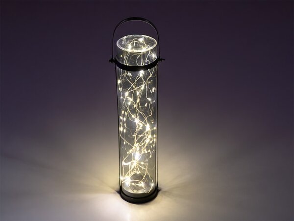 Solární lampa LANTERN GREY 46 cm šedá