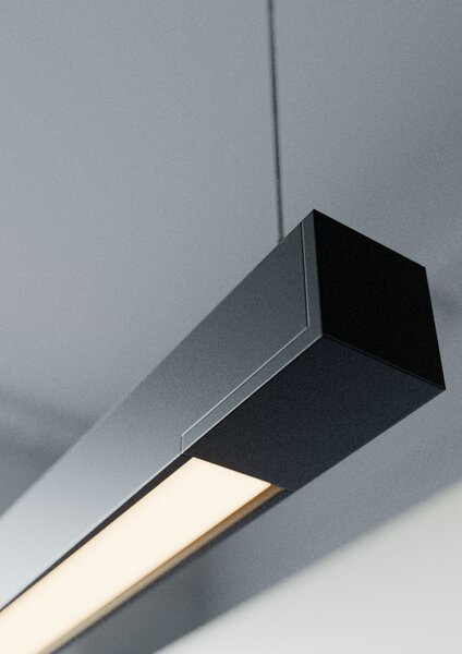 Redo 01-2285 Acrobat, černé závěsné svítidlo LED 31W 3000K stmívatelné, délka 155cm