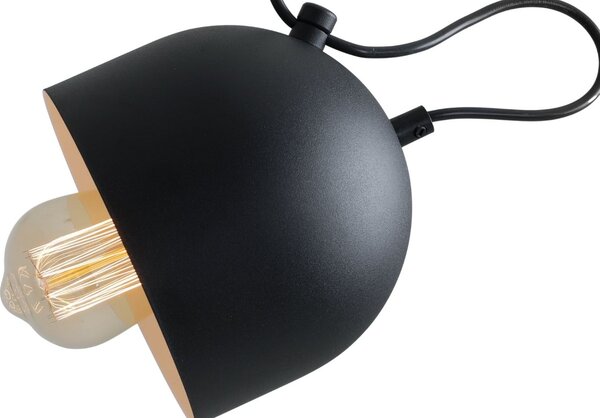 Nordic Design Černé kovové závěsné světlo Pop 1