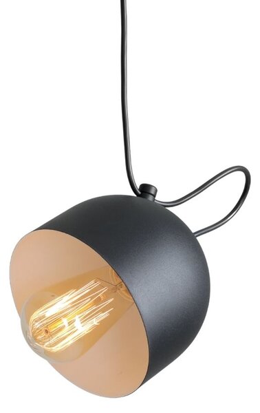 Nordic Design Černé kovové závěsné světlo Pop 1