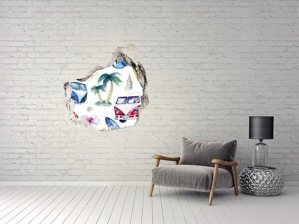 Fototapeta díra na zeď 3D Symboly surfingu nd-p-117354986