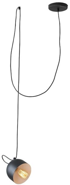 Nordic Design Černé kovové závěsné světlo Pop 1
