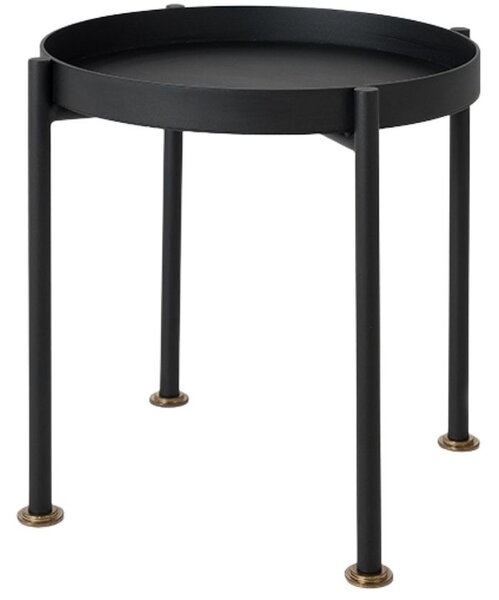 Nordic Design Černý kovový odkládací stolek Nollan 40 cm II