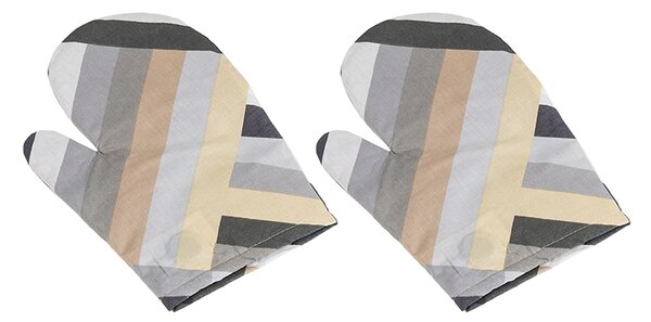 BELLATEX Kuchyňská chňapka - 2ks Šedá,Béžová 28x18 cm