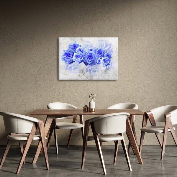 Obraz - Modré růže (70x50 cm)