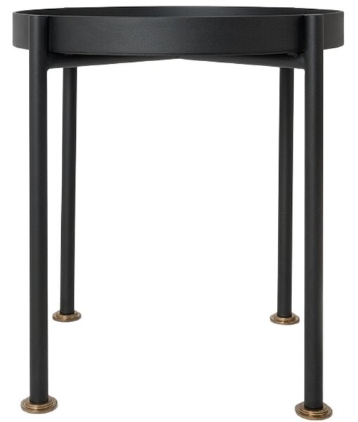 Nordic Design Černý kovový odkládací stolek Nollan 40 cm II