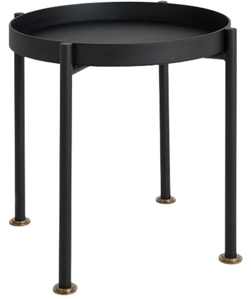 Nordic Design Černý kovový odkládací stolek Nollan 40 cm II