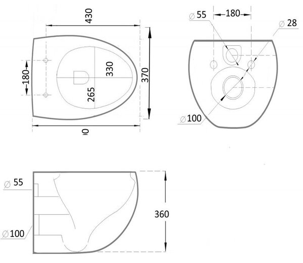 Mexen Egg WC mísa Rimless s pomalu sklápějícím sedátkem slim, duroplast, bílý lesk - 30245000