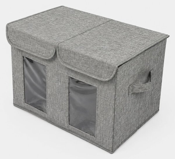 Sinsay - Skládací úložný box s okénky a víkem - šedá