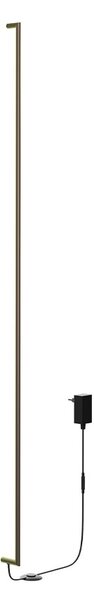 Redo 01-2794 Stick, nástěnné svítidlo s nožním vypínačem LED 48W 3000K, matná mosaz, výška 211cm