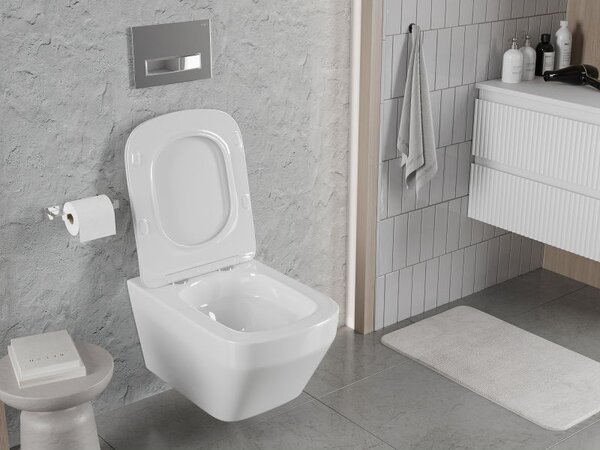Mexen Riva WC mísa Rimless Tornado, bílá lesk - 3363XX00T