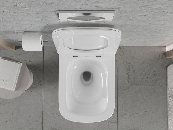 Mexen Riva WC mísa Rimless Tornado, bílá lesk - 3363XX00T