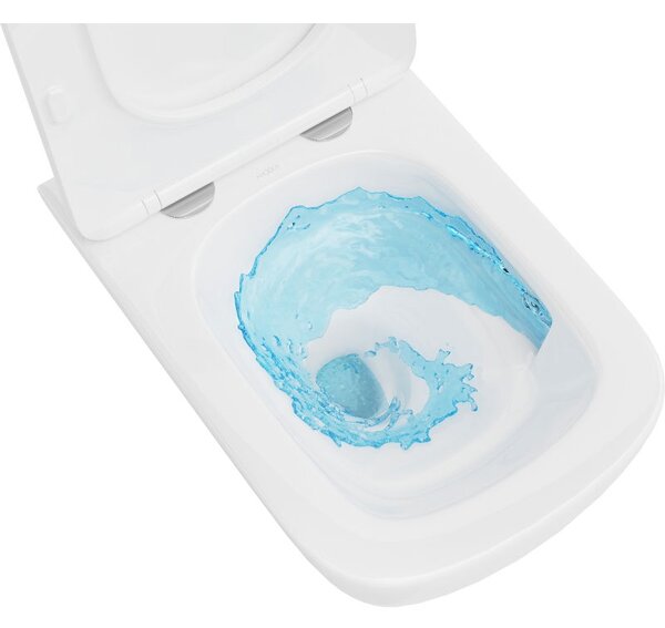 Mexen Timo WC mísa Rimless Tornado s pomalou sedátkem slim, duroplast, bílý lesk - 30650200T