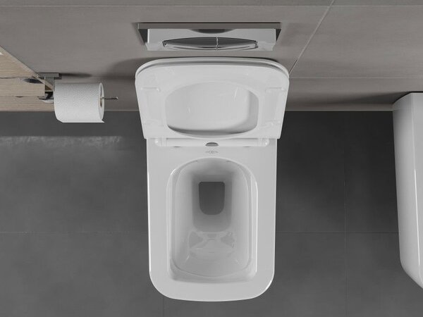 Mexen York WC mísa Rimless se slim sedátkem, duroplast, bílý lesk - 30114000