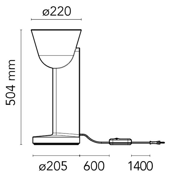 Flos F1632014 Céramique Up, modrá keramická lampa se stmívačem, 1x8W E27, výška 50,4cm