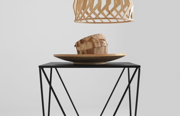Nordic Design Černý kovový konferenční stolek Deryl 60x60 cm