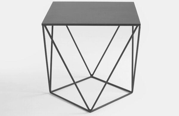 Nordic Design Černý kovový konferenční stolek Deryl 60x60 cm