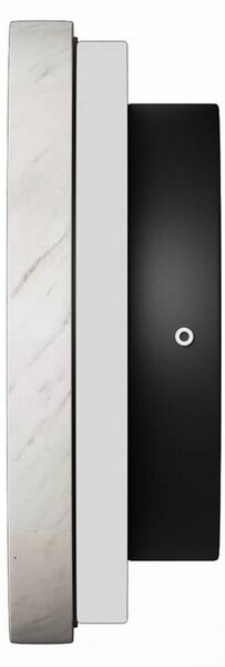 Maytoni LED nástěnné světlo BASIC TEXTURE, bílé, Ø 15 cm, mramor,, Bílá / opál, Obývací pokoj / jídelna, Kámen, Moderní
