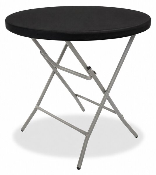 Skládací kulatý stůl Ø 80 cm / výška 75 cm – bílý