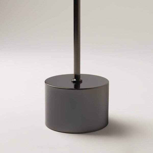 Maytoni LED stojací lampa DOUBLE MOON, černá/kouřově šedá, výška 146 cm, stmívatelný, Hliník / šedá / zinek, Obývací pokoj / jídelna, kov, Moderní, Koule