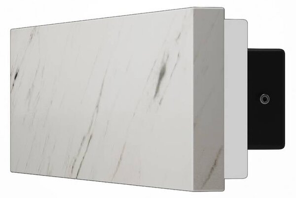 Maytoni LED nástěnné světlo BASIC TEXTURE, bílá, šířka 30 cm, mramor, 3 000 K, Bílá / opál, Obývací pokoj / jídelna, Kámen, Moderní