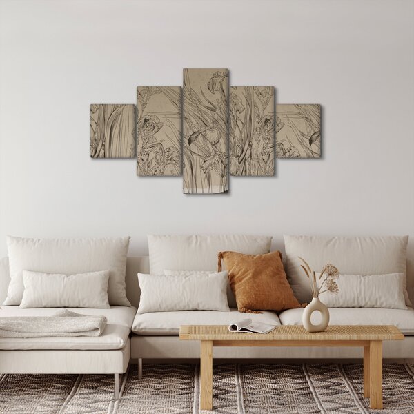 Obraz - Obrysy rostlin (125x70 cm)