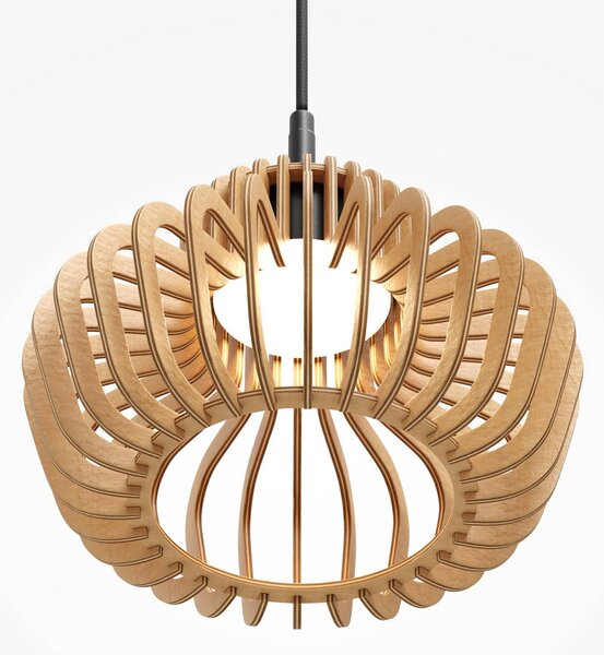 Maytoni LED závěsné světlo Namiki, Ø 27 cm, dřevo, 14 W, Světlé dřevo, Obývací pokoj / jídelna, Dřevo, Moderní