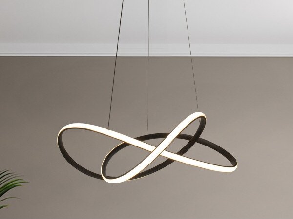 LED Stmívatelný lustr na lanku LED/85W/230V 3000-6500K + dálkové ovládání