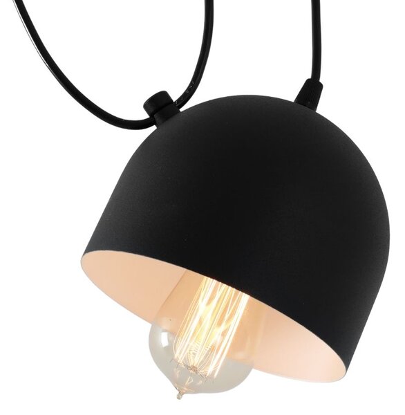 Nordic Design Černé kovové závěsné světlo Pop 2