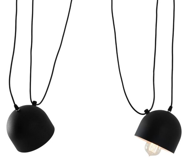 Nordic Design Černé kovové závěsné světlo Pop 2