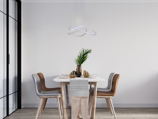 LED Stmívatelný lustr na lanku LED/85W/230V 3000-6500K + dálkové ovládání