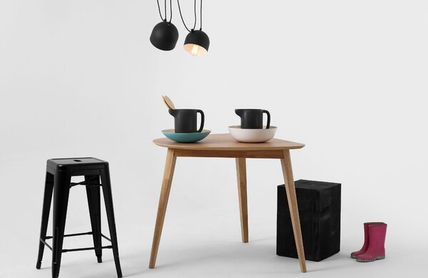 Nordic Design Černé kovové závěsné světlo Pop 2