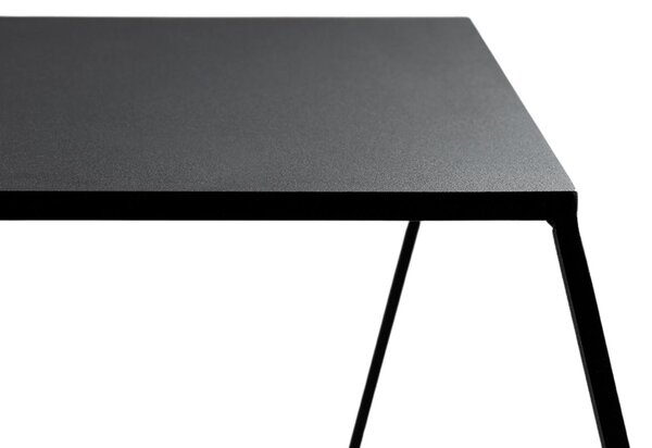 Nordic Design Černý kovový konferenční stolek Nara 80x80 cm