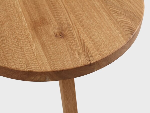 Nordic Design Přírodní masivní konferenční stůl Tre Ø 60 cm