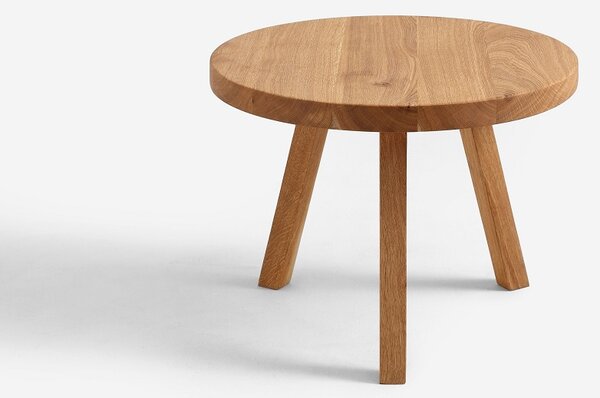 Nordic Design Přírodní masivní konferenční stůl Tre Ø 60 cm