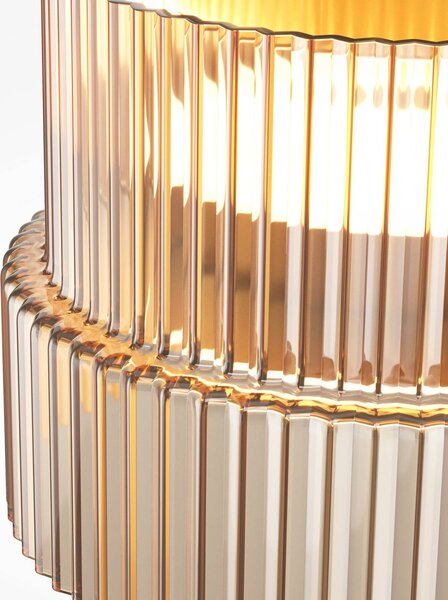 Maytoni LED stropní svítidlo SCALA, hnědá/bronzová, Ø 15 cm, sklo, stmívatelné, stmívatelný, Hnědá / rez, Obývací pokoj / jídelna, Sklo, Moderní