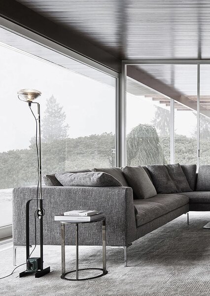 Flos F7630030 Toio LED, černá industriální lampa pro nepřímé osvětlení, 1x23W PAR56, výška až 195cm