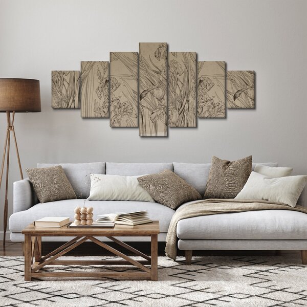 Obraz - Obrysy rostlin (210x100 cm)