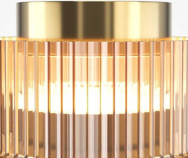 Maytoni LED stropní svítidlo SCALA, hnědá/bronzová, Ø 15 cm, sklo, stmívatelné, stmívatelný, Hnědá / rez, Obývací pokoj / jídelna, Sklo, Moderní